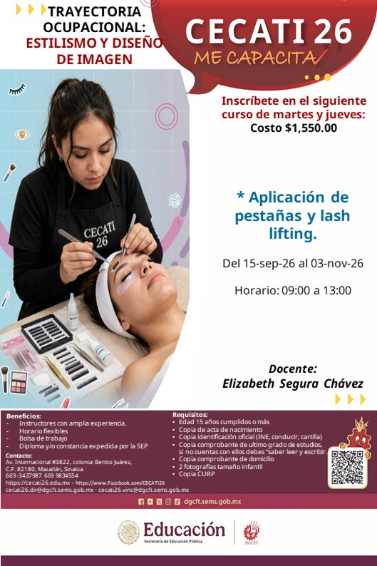 Aplicación de pestañas y lash lifting