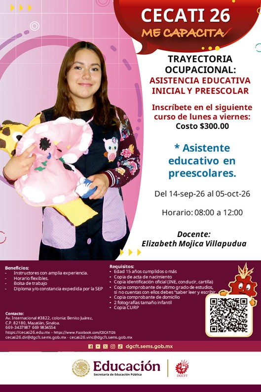 Asistente educativo en preescolares