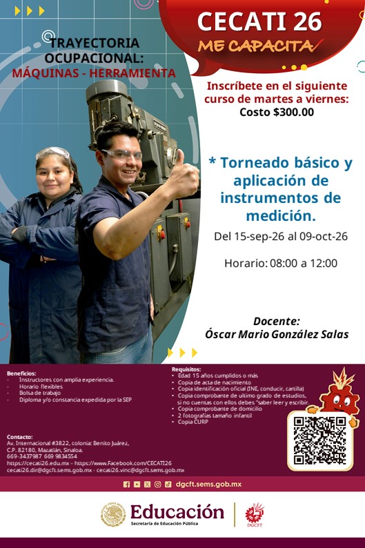Torneado básico y aplicación de instrumentos de medición