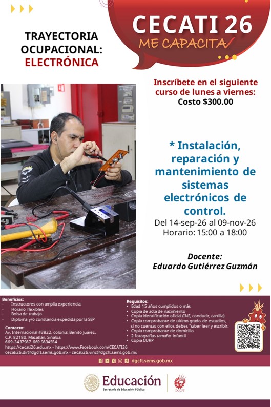 Instalación y reparación de mantenimiento de sistemas electrónicos de control