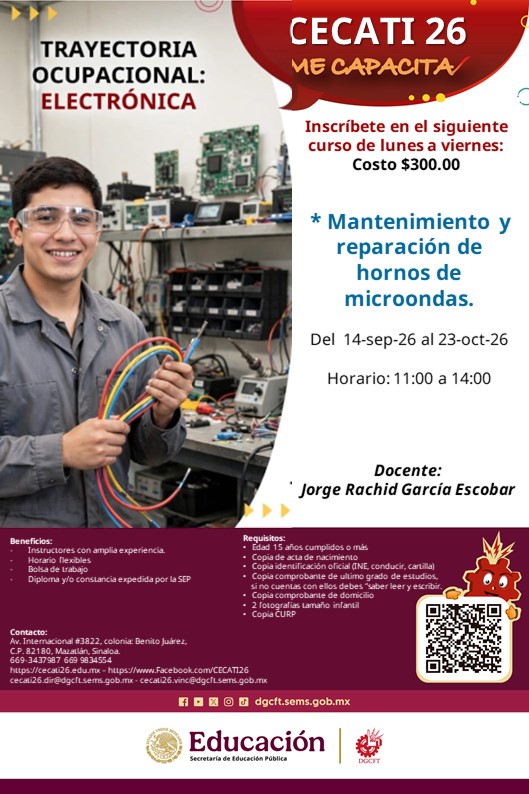 Mantenimiento y reparación de hornos de microondas