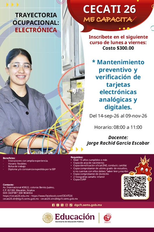 Mantenimiento preventivo y verificación de tarjetas electrónicas analógicas y digitales