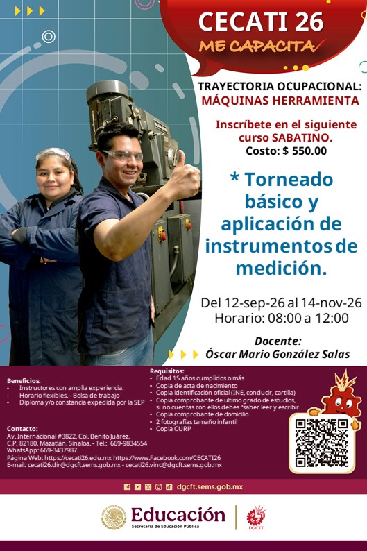 Torneado básico y aplicación de instrumentos de medición